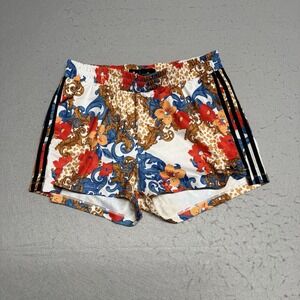 Adidas HER Studio London Floral Baroque Shorts Athleisure Pockets Women's L
